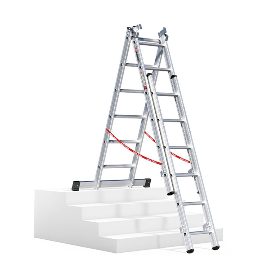 Euroline Alu-Mehrzweckleiter 3-teilig Nr. 307 Vielzweckleiter 3x6