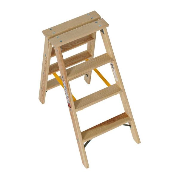 Euroline Holz-Stufenstehleiter Nr. 10503 2x4