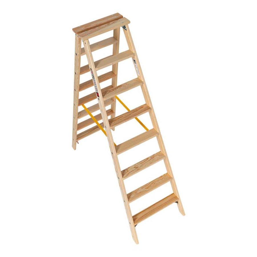 Euroline Holz-Stufenstehleiter Nr. 10503 2x8
