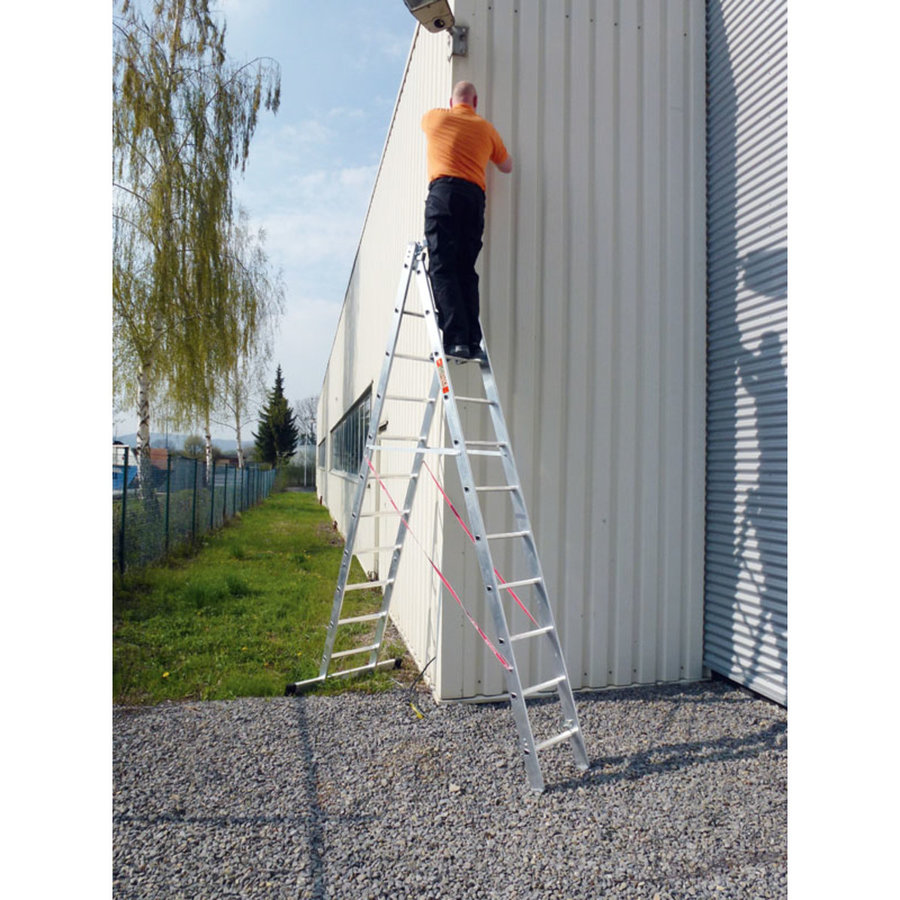 Euroline Alu-Mehrzweckleiter 3-teilig Nr. 207 Vielzweckleiter 3x8
