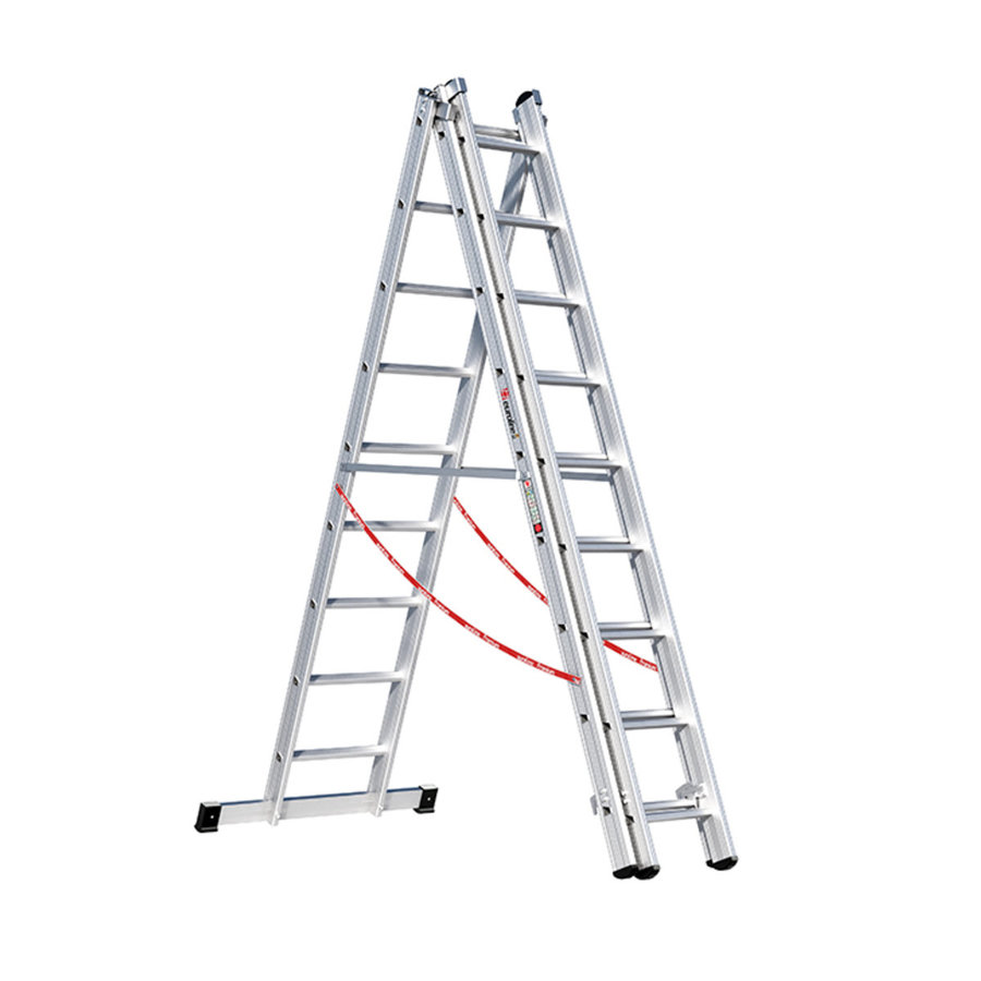 Euroline Alu-Mehrzweckleiter 3-teilig Nr. 307 Vielzweckleiter 3x9