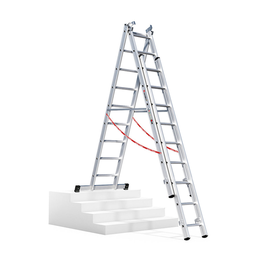 Euroline Alu-Mehrzweckleiter 3-teilig Nr. 307 Vielzweckleiter 3x9