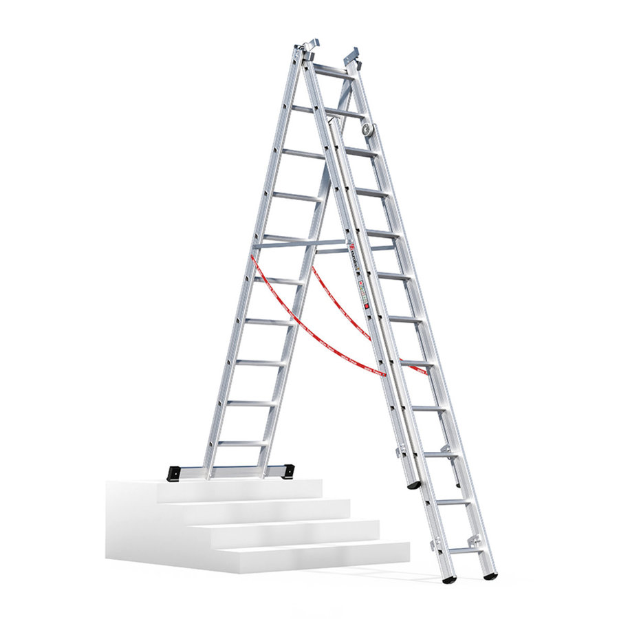 Euroline Alu-Mehrzweckleiter 3-teilig Nr. 307 Vielzweckleiter 3x10