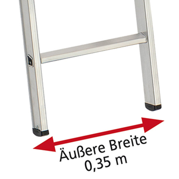 Euroline Alu-Stufenanlegeleiter/Anlegetreppe  Nr. 30174 1x10