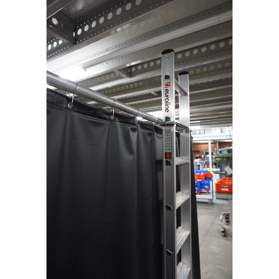 Euroline Alu-Stufenanlegeleiter /Anlegetreppe mit Vario Einhängehaken Nr. 30176 1x10