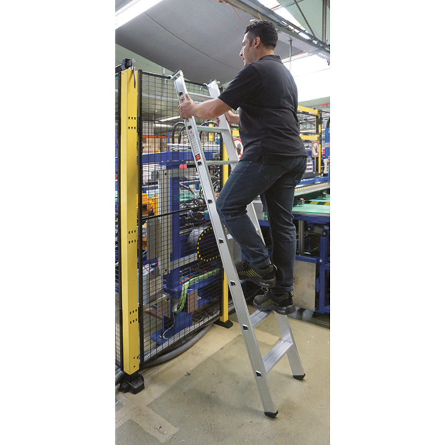 Euroline Alu-Stufenanlegeleiter /Anlegetreppe mit Vario Einhängehaken Nr. 30176 1x10