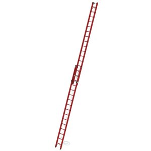 Günzburger Steigtechnik Sprossen-Seilzugleiter 2-teilig GFK ohne Traverse 2x16 Sprossen