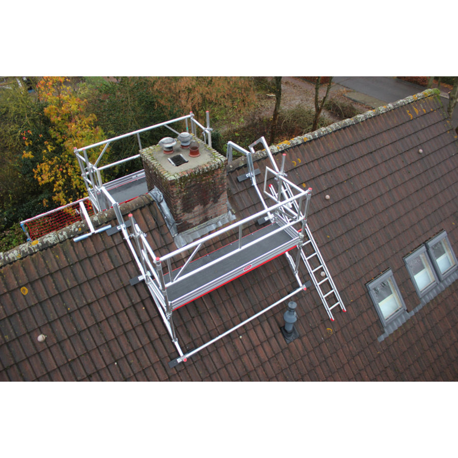 Altrex Kamingerüst - Dachgerüst, 0.75 x 1.85 m Doppelt, mit Holzplattformen