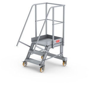 Altrex Podesttreppe fahrbar 60°, Stufenbreite: 60 cm