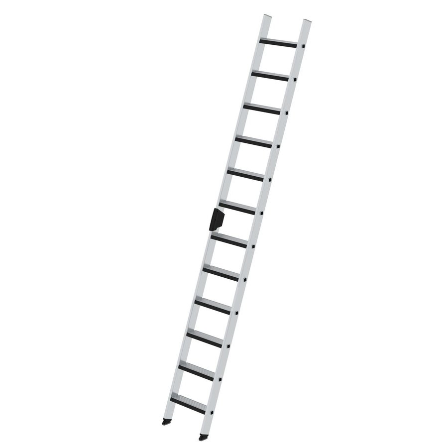 Günzburger Steigtechnik Stufen-Anlegeleiter mit relax step® ohne Traverse 12 Stufen