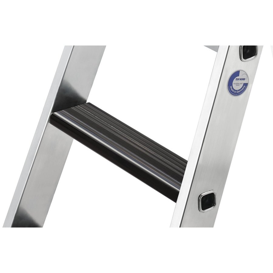 Günzburger Steigtechnik Stufen-Anlegeleiter mit relax step® ohne Traverse  16 Stufen