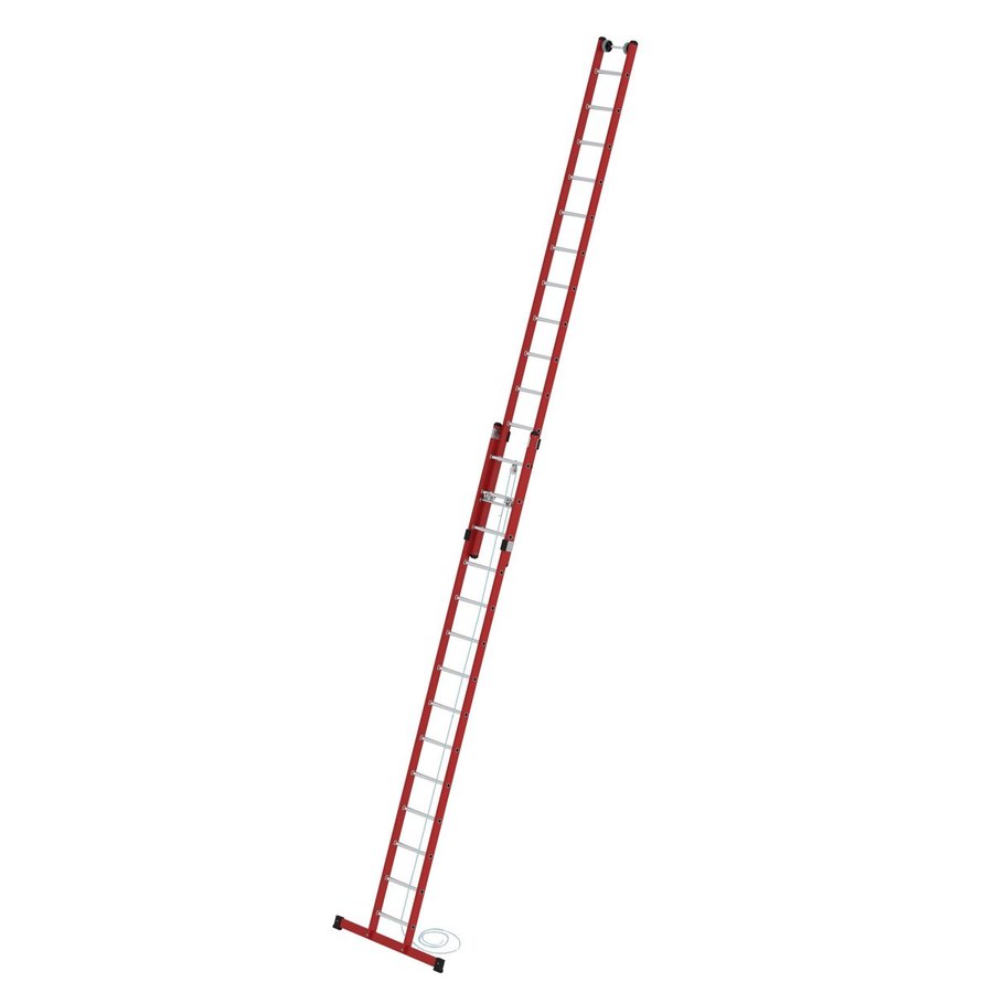 Günzburger Steigtechnik Sprossen-Seilzugleiter 2-teilig GFK/Alu mit Standard-Traverse 2x14 Sprossen