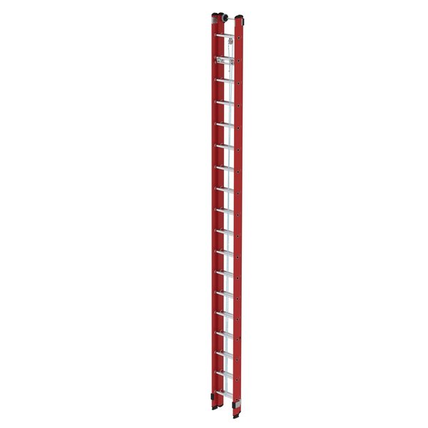 Günzburger Steigtechnik Sprossen-Seilzugleiter 2-teilig GFK/Alu ohne Traverse 2x18 Sprossen
