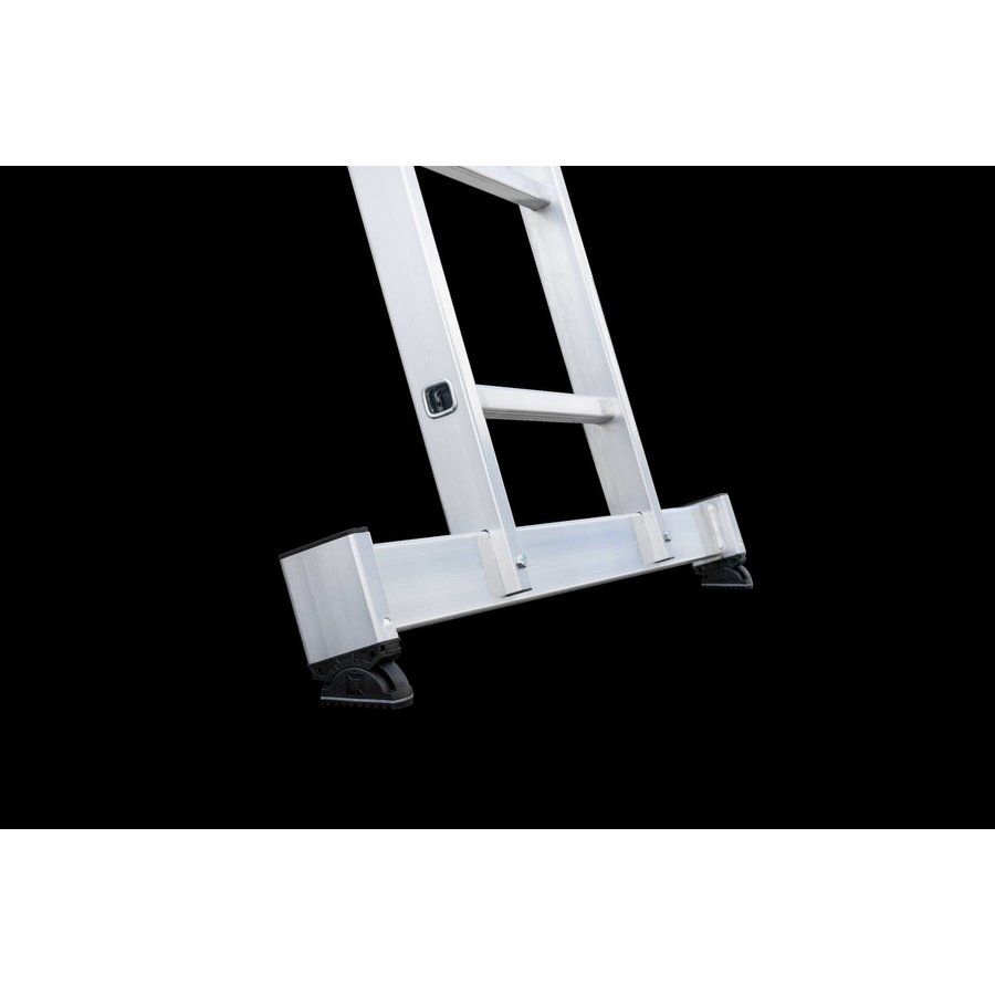 Günzburger Steigtechnik Sprossen-Schiebeleiter 2-teilig mit nivello®-Traverse 2x24 Sprossen