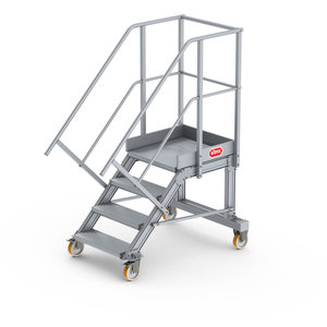 Altrex Podesttreppe fahrbar 45°, Stufenbreite: 60 cm