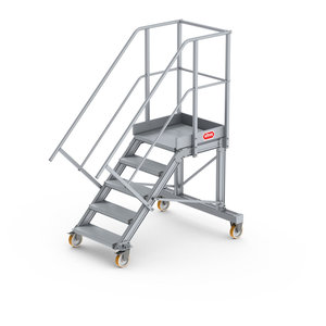 Altrex Podesttreppe fahrbar 45°, Stufenbreite: 60 cm