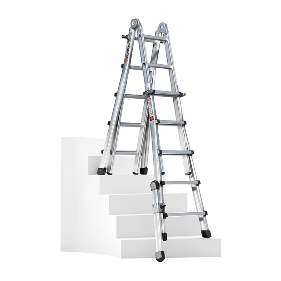 Euroline Alu-Vario-Klappleiter Nr. 316 Teleskopleiter 4x5