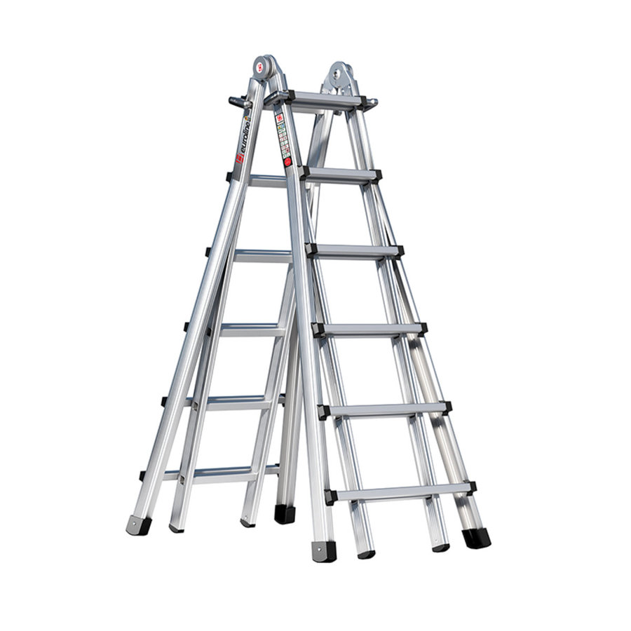 Euroline euroline  Alu-Vario-Klappleiter Nr. 316 Teleskopleiter 4x6