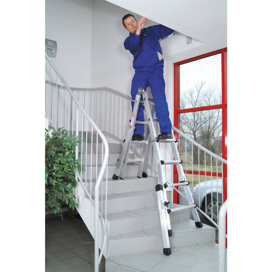 Euroline euroline  Alu-Vario-Klappleiter Nr. 316 Teleskopleiter 4x6