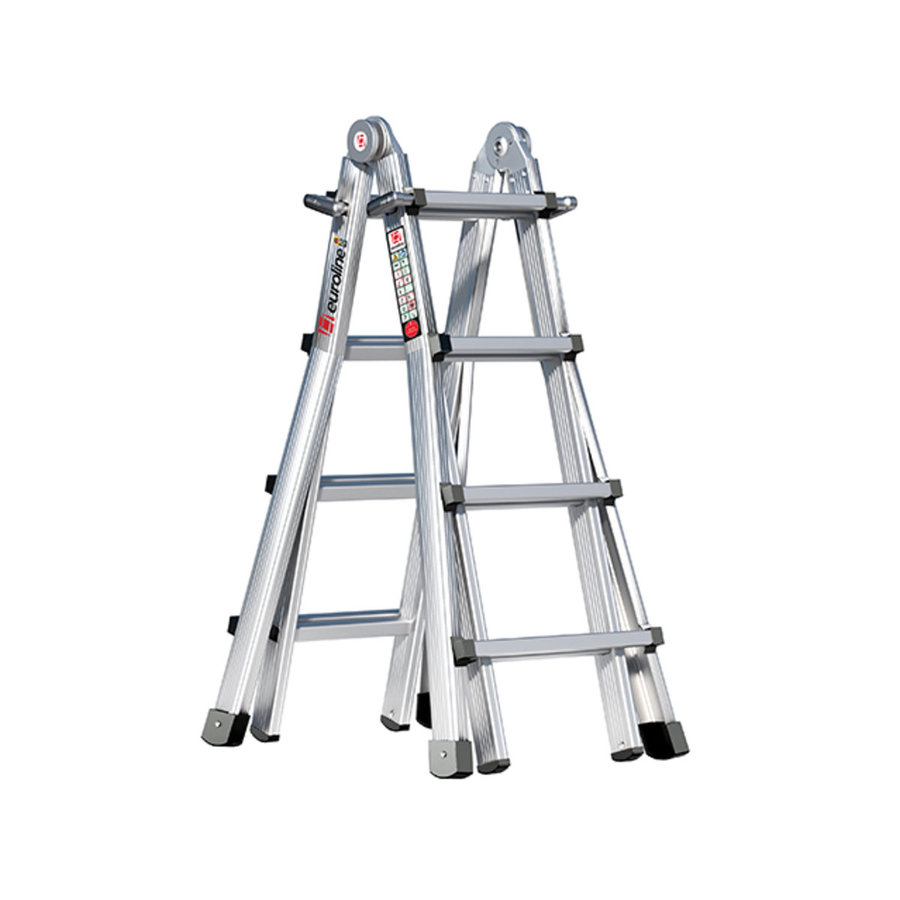 Euroline euroline  Alu-Vario-Klappleiter Nr. 316 Teleskopleiter 4x4