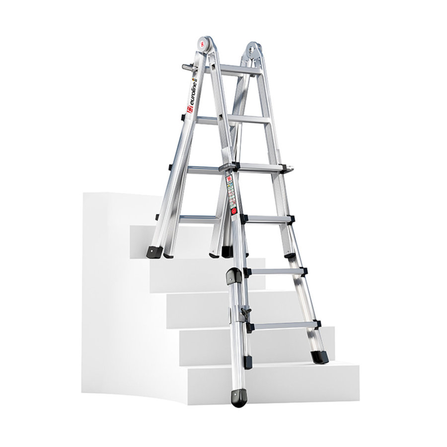 Euroline euroline  Alu-Vario-Klappleiter Nr. 316 Teleskopleiter 4x4