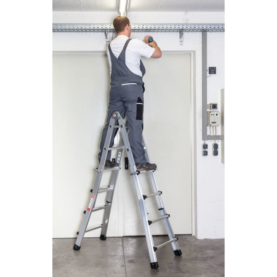 Euroline euroline  Alu-Vario-Klappleiter Nr. 316 Teleskopleiter 4x3