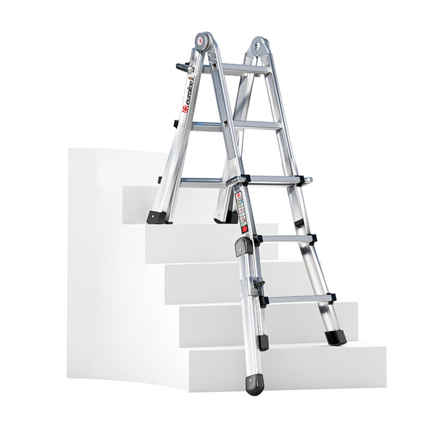 Euroline euroline  Alu-Vario-Klappleiter Nr. 316 Teleskopleiter 4x3