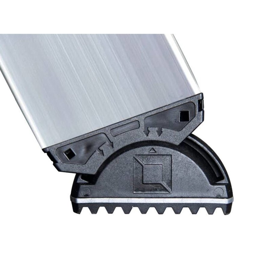 Günzburger Steigtechnik Stufen-Stehleiter beidseitig begehbar mit relax step® und Rollen 2x12 Stufen