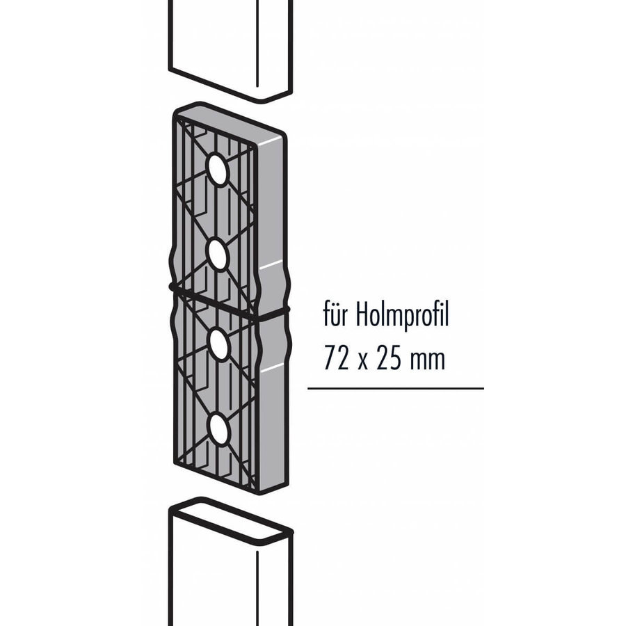 Hailo Professional Leiterverbinder innen für Holm 72x25mm
