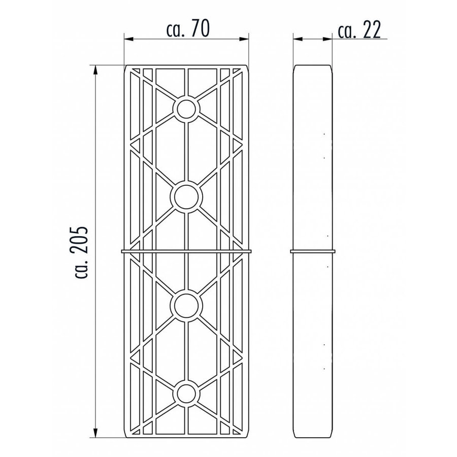 Hailo Professional Leiterverbinder innen für Holm 72x25mm