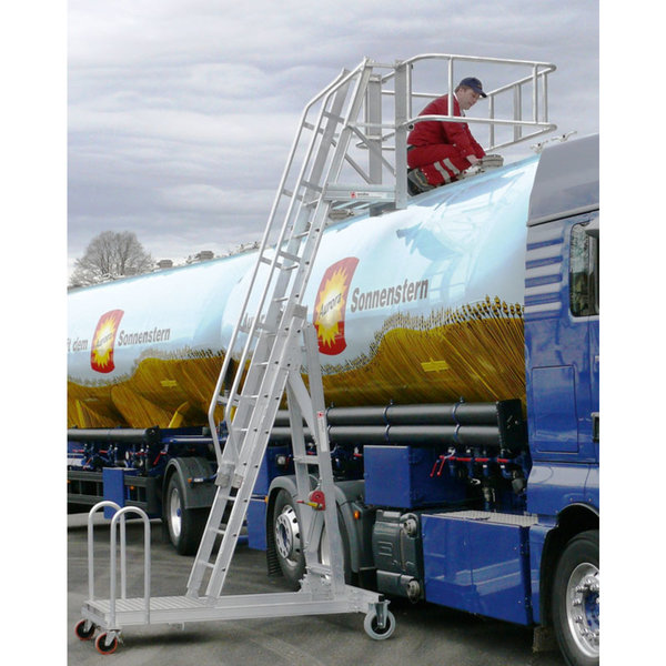 Euroline Mobile Standard-Tankwagenleiter STL Standardfahrwerk  Fahrwerk Standard