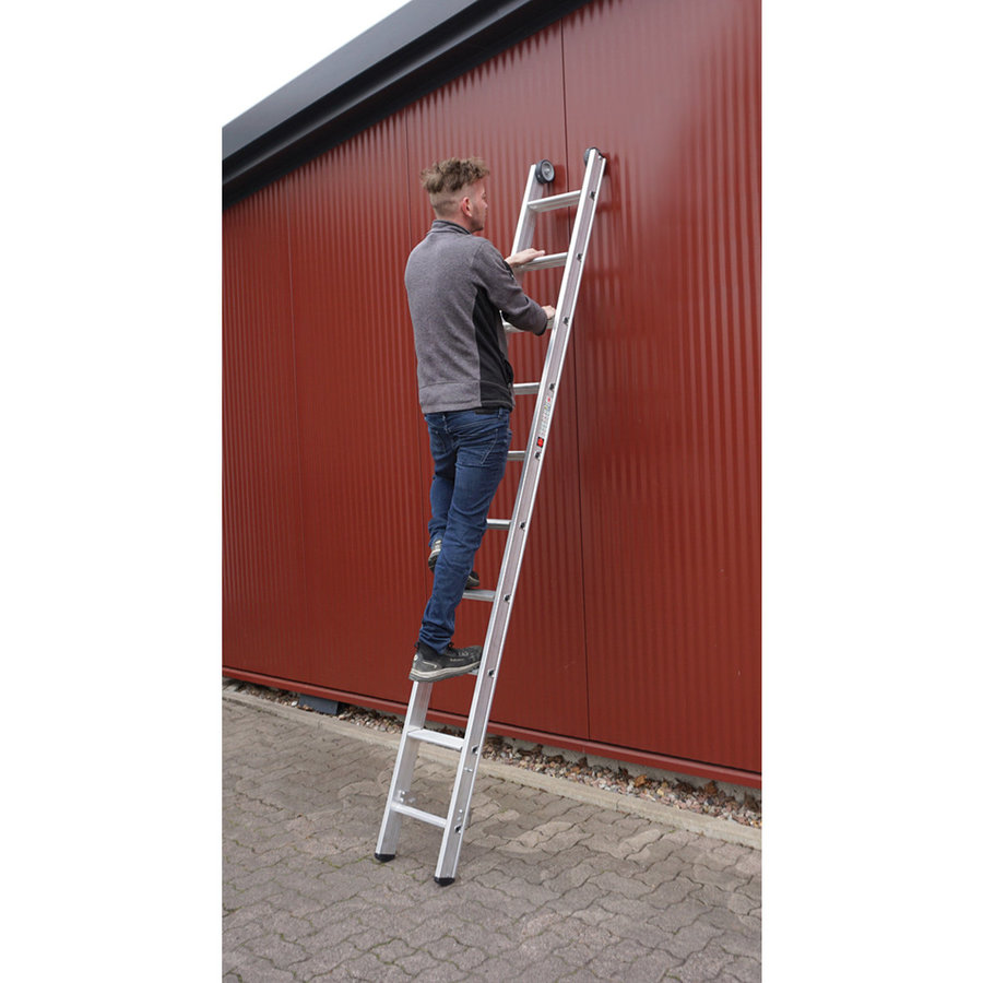 Euroline Alu-Stufen-Mehrzweckleiter 3-teilig 3x10 mit Stufen-Aufsteckteil Vielzweckleiter