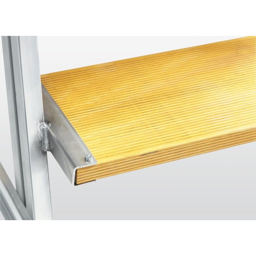 Günzburger Steigtechnik Aluminium-Podestleiter,einseitig begehbar, 4 Stufen