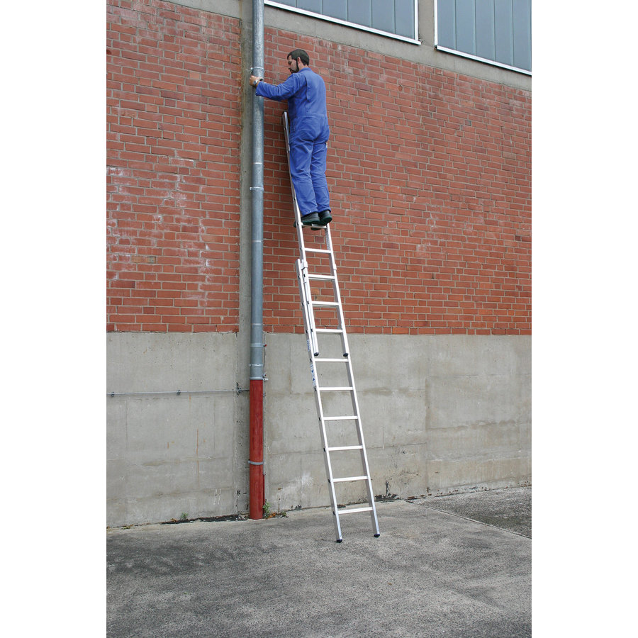 Krause STABILO - SprossenSchiebeLeiter zweiteilig 2x9 Sprossen