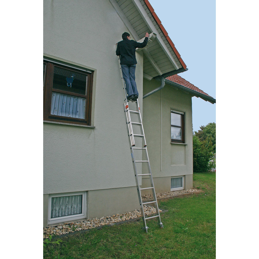 Krause MONTO Sprossen-SchiebeLeiter Fabilo zweiteilig 2x9 Sprossen