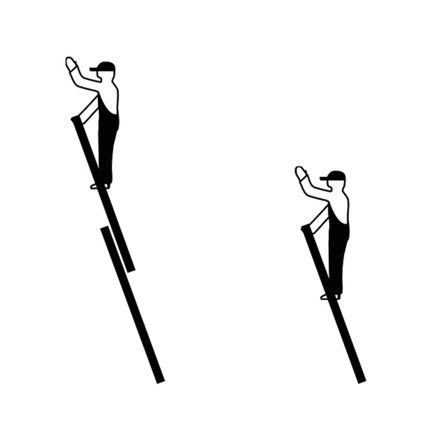 Krause Kunststoff-Schiebe-SeilzugLeiter Starkstrom 2x14 Sprossen