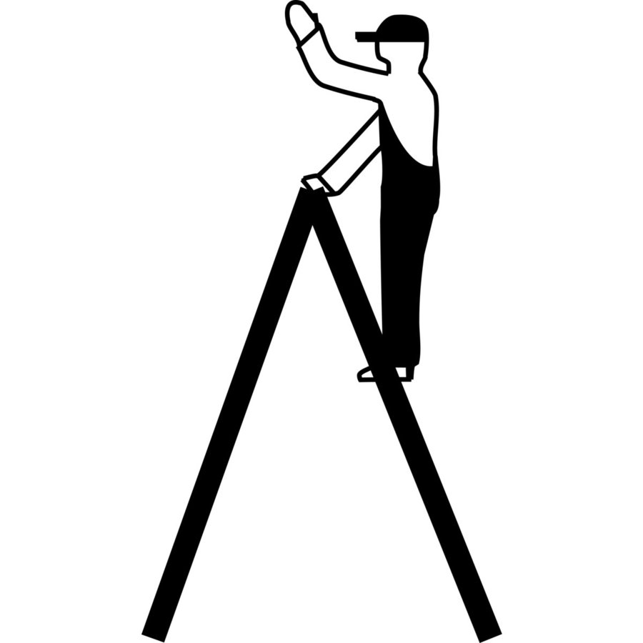 Krause Vollkunststoff-Sprossen-DoppelLeiter 2x4 Sprossen