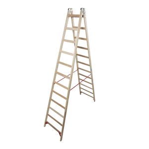 Krause STABILO Sprossen-DoppelLeiter (Holz)