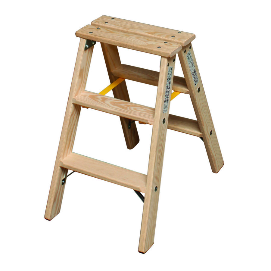 Krause STABILO Stufen-DoppelLeiter Holz 2x3 Stufen