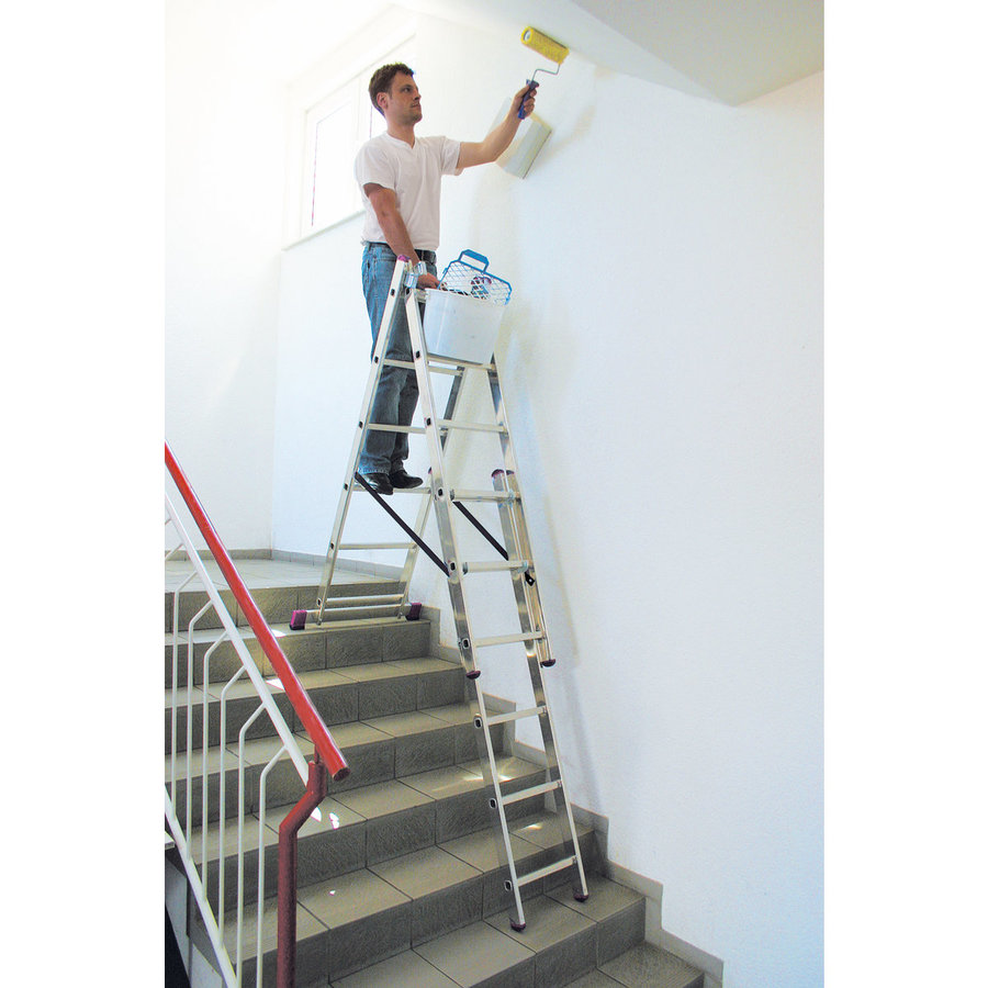 Krause CORDA Alu VielzweckLeiter Treppengängig 3x6 Sprossen