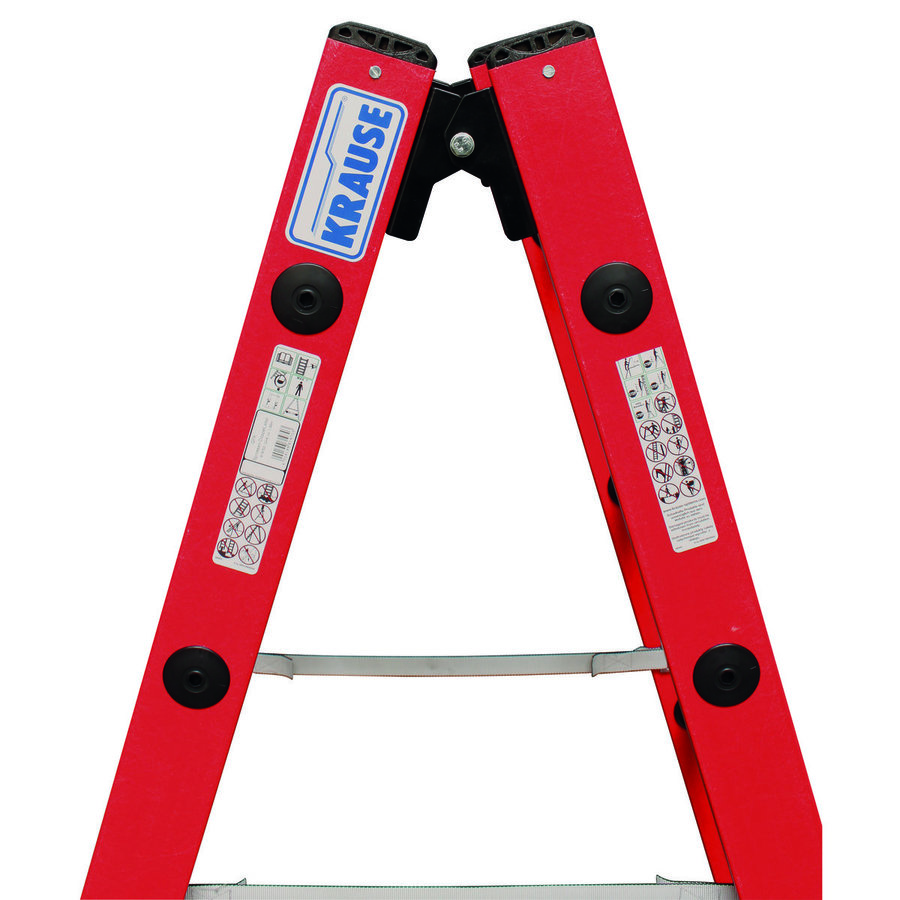 Krause Vollkunststoff-Sprossen-DoppelLeiter 2x8 Sprossen