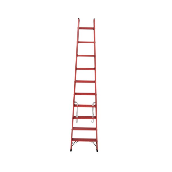 Krause Vollkunststoff-Sprossen-DoppelLeiter 2x10 Sprossen
