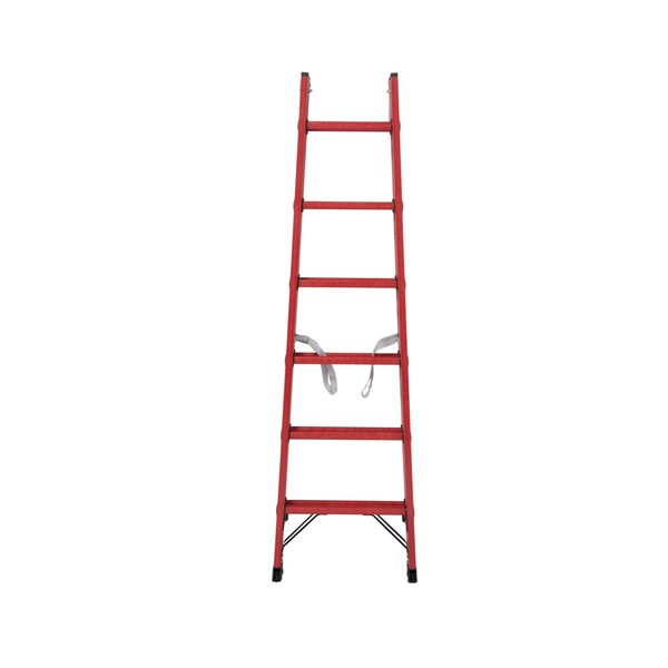 Krause Vollkunststoff-Sprossen-DoppelLeiter 2x6 Sprossen