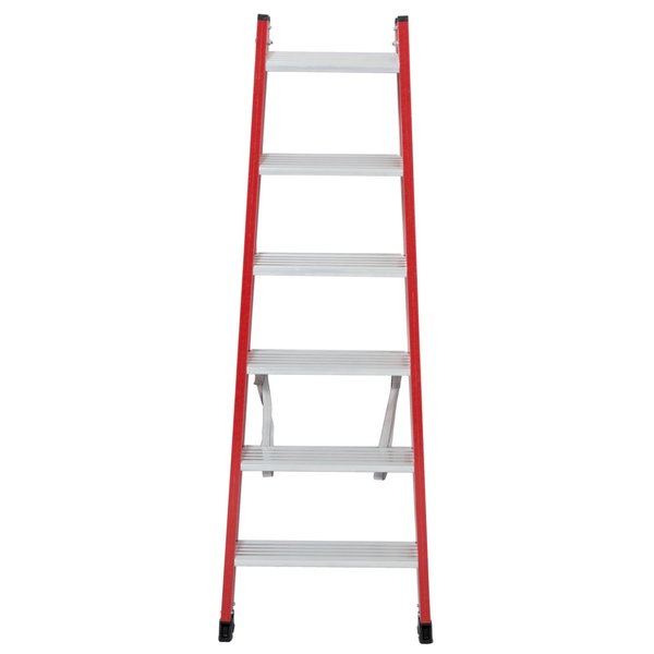 Krause Kunststoff-Stufen-DoppelLeiter 2x6 Stufen