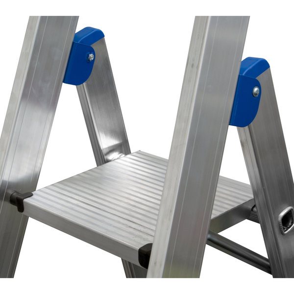 Krause STABILO Stufen-StehLeiter, fahrbar mit Traverse 7 Stufen