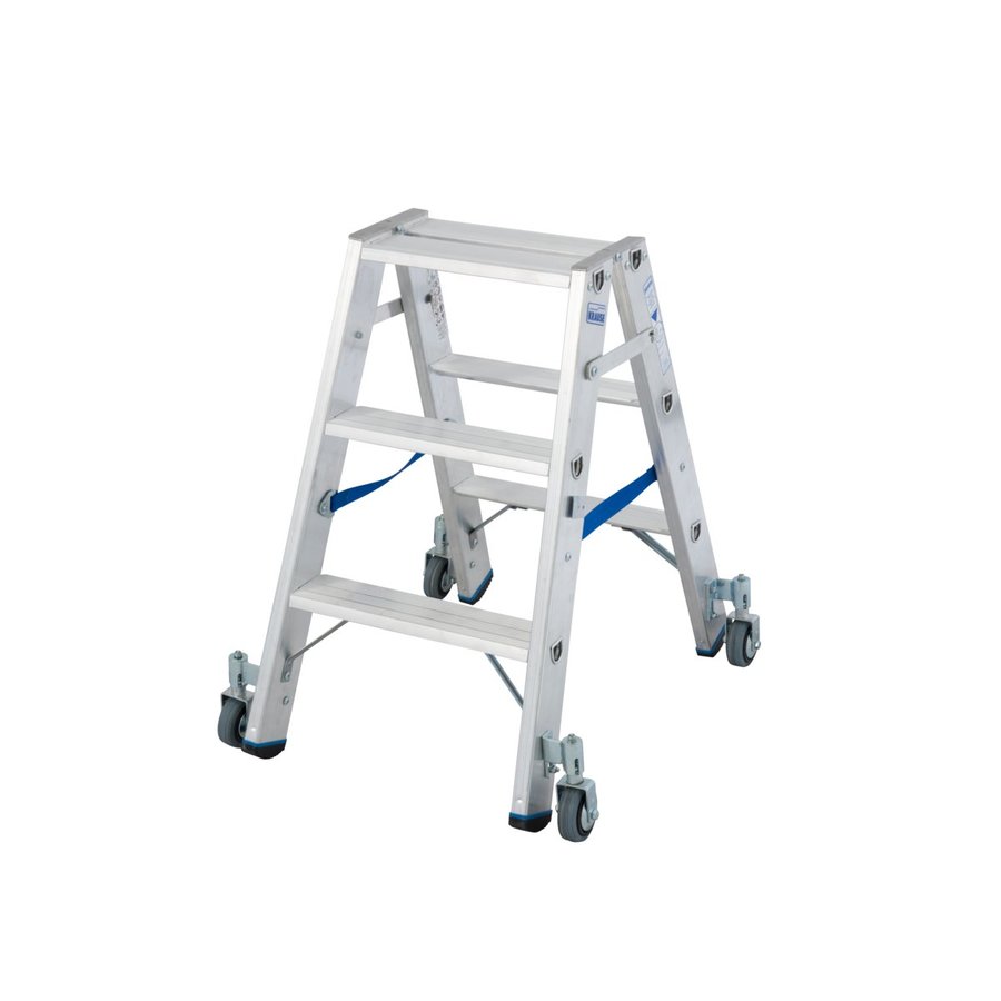 Krause STABILO Stufen-DoppelLeiter fahrbar 2x3 Stufen