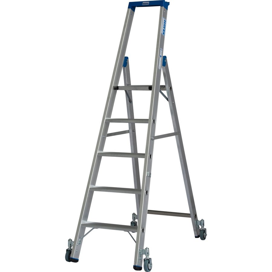 Krause STABILO Stufen-StehLeiter fahrbar 5 Stufen