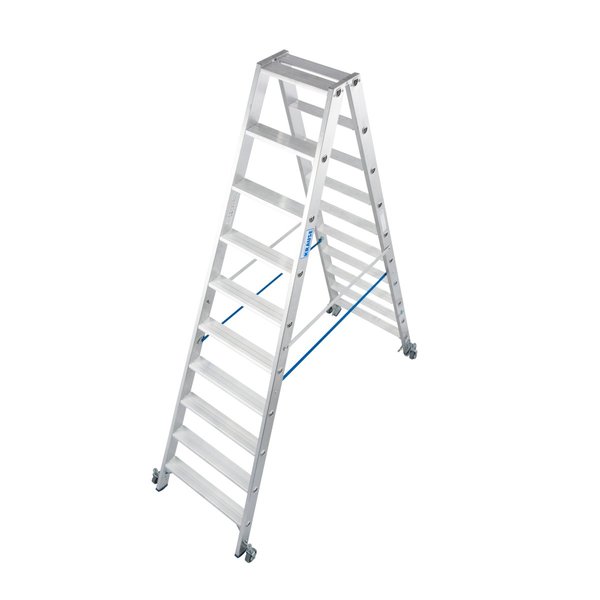 Krause STABILO Stufen-DoppelLeiter fahrbar 2x10 Stufen