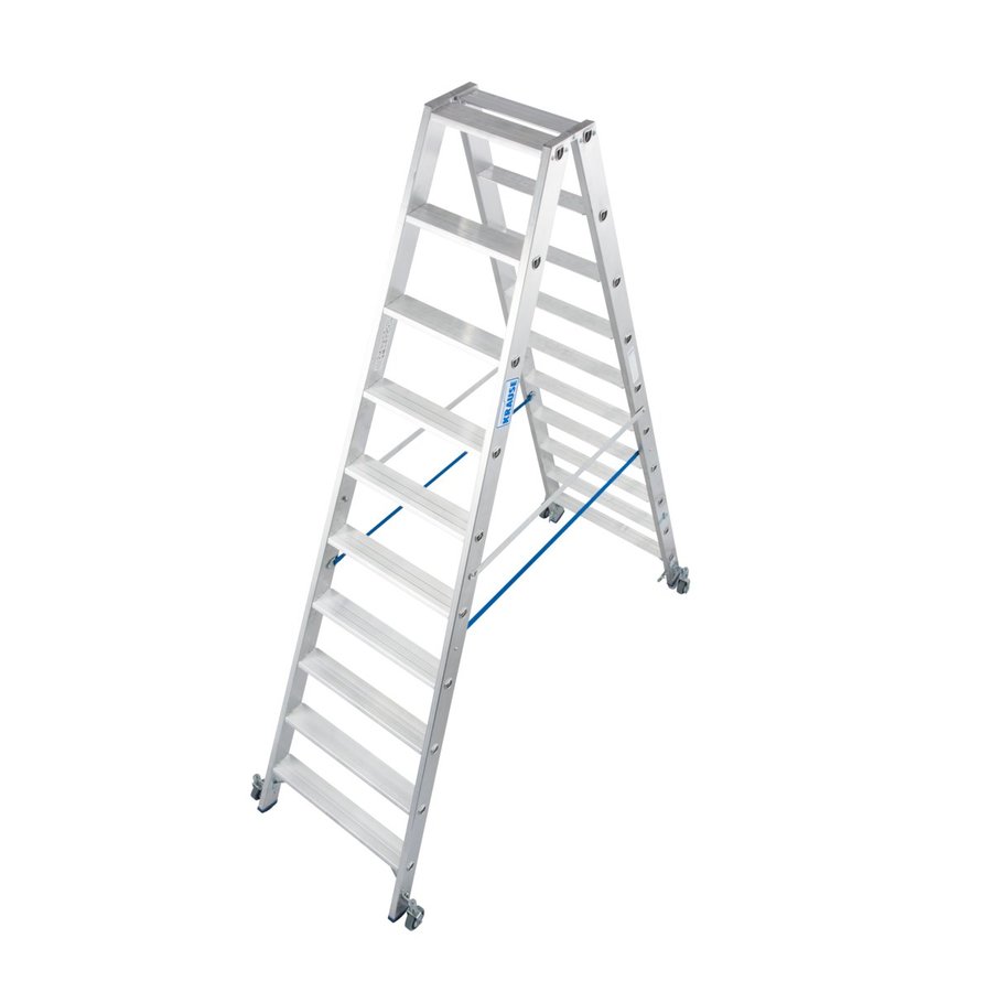 Krause STABILO Stufen-DoppelLeiter fahrbar 2x10 Stufen