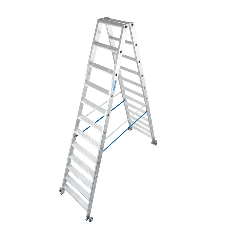 Krause STABILO Stufen-DoppelLeiter fahrbar 2x12 Stufen